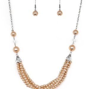 Champagne pearl necklace